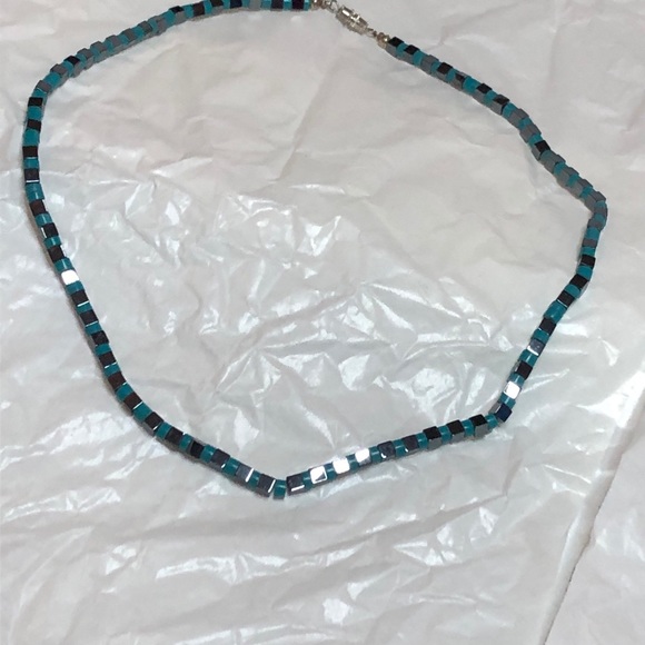 Silver and Turquoise Necklace - Picture 2 of 5